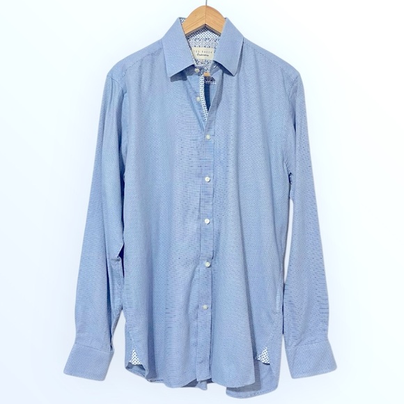 Ted Baker Endurance Dress Shirt Blue Size 15.5 - Picture 1 of 7